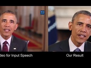 Supporting image for story: Scientists have developed a new technique for turning audio clips into realistic video