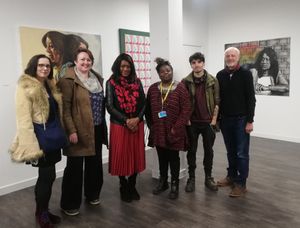 Eleanor Smith with the artists