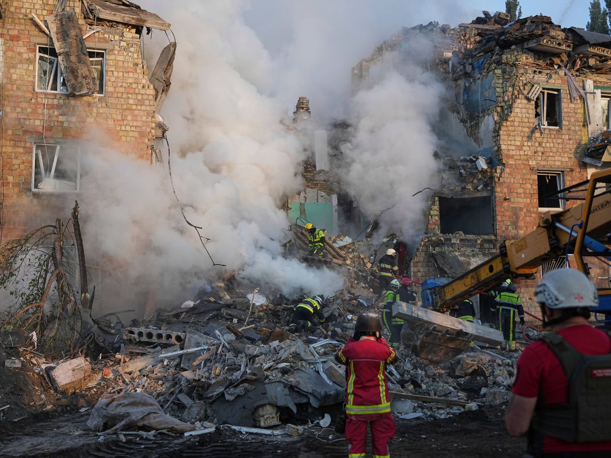 Russian drone and missile attack kills 15 and injures 48 in Ukraine’s capital
