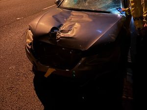 Supporting image for story: Shock photo released of damaged car in Staffordshire after drink drive collision