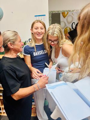 Students at the Grove School in Market Drayton