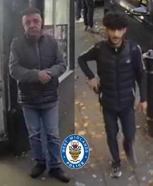 Two men police wish to speak to after Wolverhampton disorder last month
