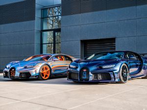 Supporting image for story: Bugatti shows off two of its latest Chiron creations