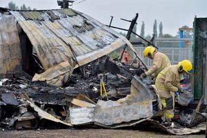 The fire destroyed the home in Market Drayton