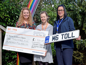 Supporting image for story: M6 Toll donates £1,500 to Acorn's Hospice