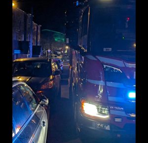 There wasn't much room for manoeuvre for the fire brigade. Picture: Ellesmere Fire Station