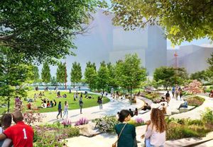 CGI of Manor Square in Smithfield, Birmingham. Taken from planning application\\\\\\\'s design and access statement. 