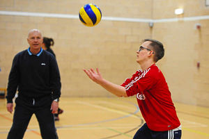 Our man Lewis Cox in action.