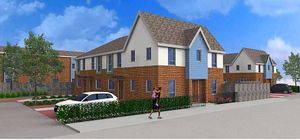 Another artist impression of the new homes being built