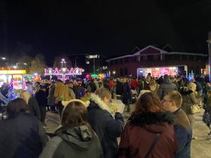 The Christmas lights switch on in Oldbury. Photo: Sandwell Council