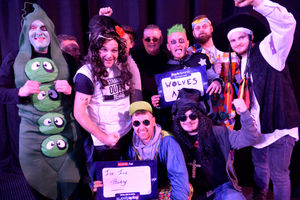 Crowds of people dressed up to mark the return of the Grand Slam of Darts.