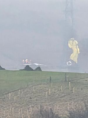 The emergency response after a small plane crashed near a lake in Greater Manchester.