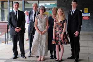 Eloise Parry's family. From left, uncle Malcolm Parry, grandfather Ian Parry, mother Fiona Parry, grandmother Margaret Parry, sister Rebecca Parry and cousin Lewis Parry