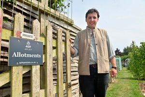 Louis Parkin from Apley Estates at the allotments off Richmond Gardens in Bridgnorth at 