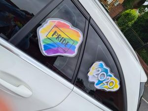 Lee Walker, Ethan Hill, Fern and Jme Eglington have hosted their own LGBTQ Pride parade in their Coseley street 