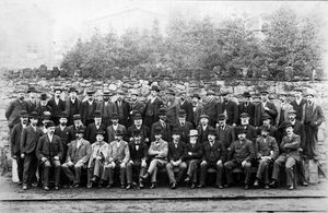Coalbrookdale Company workers, photographed at the Ironworks in 1900 