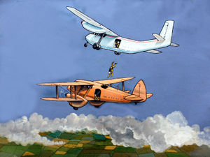 Supporting image for story: Flashback to July 1972 and an aircraft to aircraft skydive