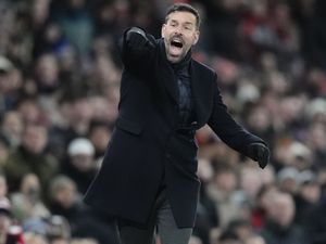 Ruud van Nistelrooy gestures on the touchline