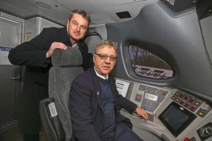 Daniel Kawczynski MP and driver Paul Toon, ready for the off