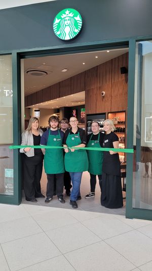 The official opening of the new Starbucks outlet in the Telford Centre