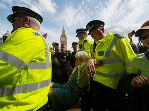 Supporting image for story: Tensions flare as protesters supporting banned Palestine Action arrested