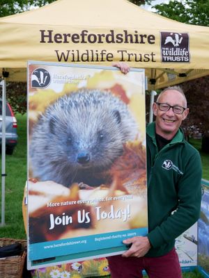 Nick Birkin, fundraiser and representative, at Herefordshire Wildlife Trust's stand