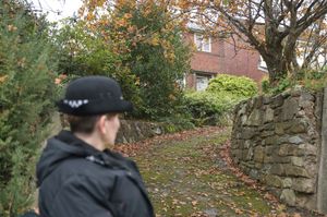 The driveway leading up to the detached house was cordoned off earlier this week. Photo: SnapperSK