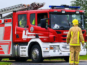 Supporting image for story: Loader blaze on Bishop's Castle industrial estate 