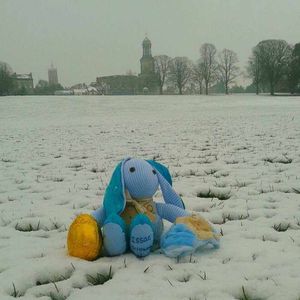 Alice Duncan sent in this shot of the Easter Bunny getting lost in the Quarry