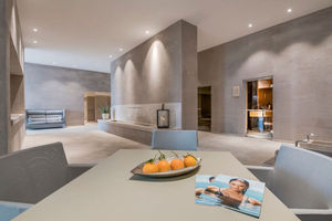 The relaxing sauna, spa and steam area within the hotel complex
