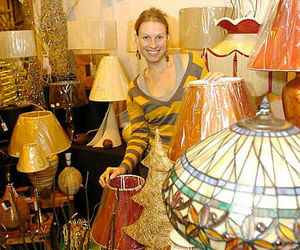 Felicity Mackenzie, of Felicity Mackenzie Lighting Solutions, Ludlow, shows her wares at the Homestyle Exhibition