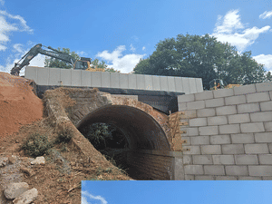 The newly repaired bridge