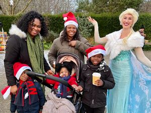 Jovelyn and her family at the Winter Wonderland