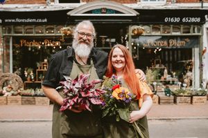 Flores Diem in Market Drayton are now part of the Good Florist Guide, and out of 200 florists, they are one of just two from Shropshire. In Picture L>R: Phil Payne and Viv Payne-Derricutt