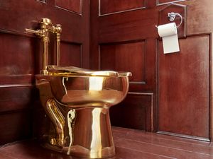 The solid gold toilet which was stolen from Blenheim Palace weighed almost 100 kilos and was insured for £4.75 million.