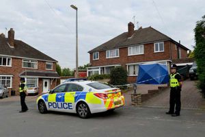 Police presence at the house in Juliet Road, Halesowen, where the body of Cynthia Beamond was found