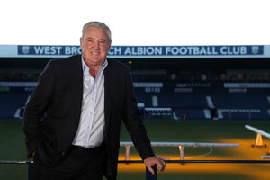 Steve Bruce Head Coach / Manager of West Bromwich Albion at The Hawthorns, the home stadium of West Bromwich Albion on February 4, 2022 in Walsall, England. (Photo by Adam Fradgley/West Bromwich Albion FC via Getty Images).