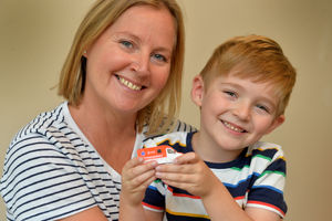 Josh Chapman with his mum Caroline 