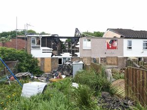 Supporting image for story: 'Both will need rebuilding' - Telford houses wrecked in major fire listed for sale just less than a year on