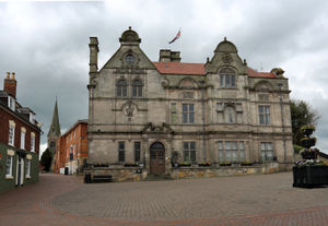 The Oswestry Town Council building at the top of the Bailey Head in the town centre