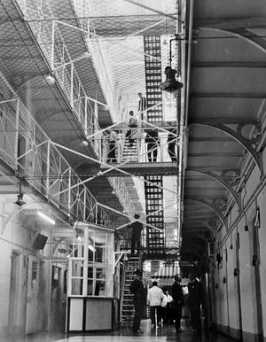 The main cell block at Shrewsbury prison in 1971.