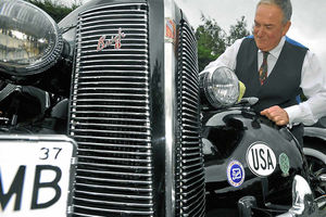 Miles Bickford, of Coven, with his 1937 Buick