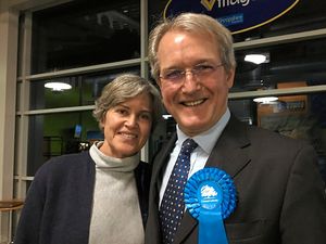 Tory MP Owen Paterson, pictured with his wife Rose, is returning to work with a spring in his step