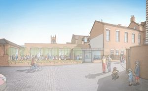 How the outdoor dining area could look.