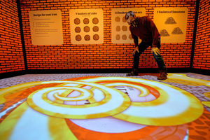 The 'feed the furnace' display, demonstrated by James Brearley