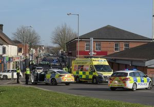 The scene at Brownhills High Street after the crash on April 4