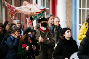 The Cop27 protest march in Ironbridge  