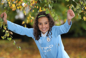 Football ace Eleni Kyriakou, aged 10