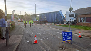 The youth centre was damaged when it was hit by a lorry.