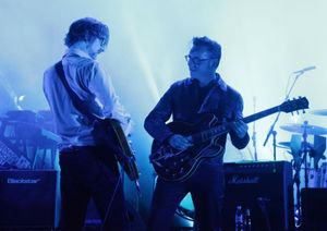 Jarvis Cocker (left) and guest Richard Hawley of Pulp perform at the Teenage Cancer Trust gig at the Royal Albert Hall, London in 2012